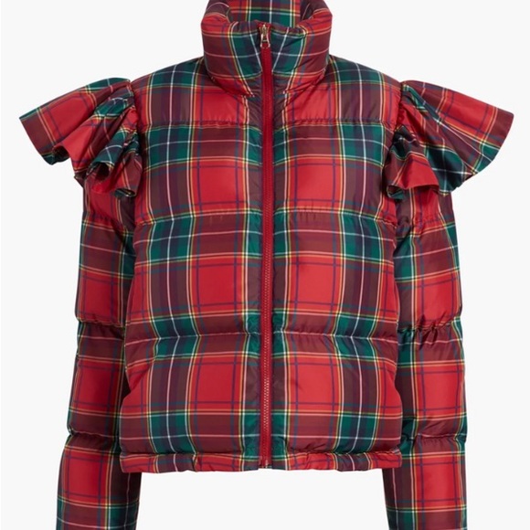 Hill House The Violet Ruffle Sleeve Puffer - Picture 3 of 4